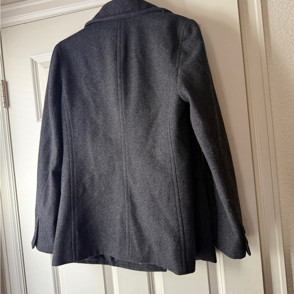 J. Crew Charcoal Double-Breasted Pea Coat 100% wool - Picture 4 of 4